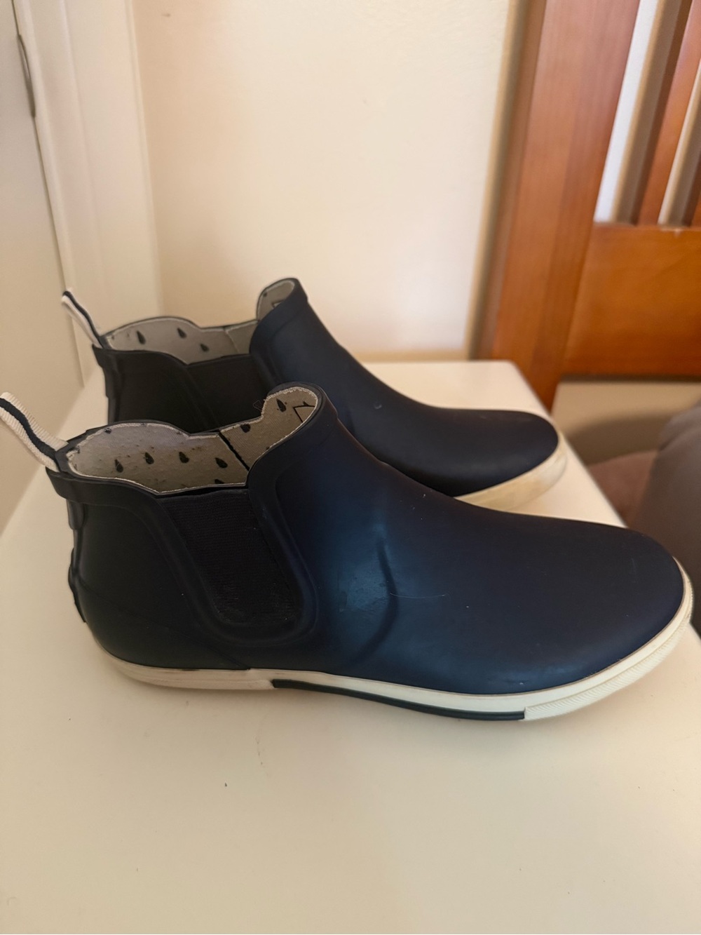 Joules Navy Blue ankle rain boots